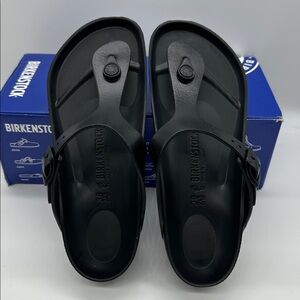 NIB Birkenstock Women’s Gizeh EVA Black Size 7 38 Sandals